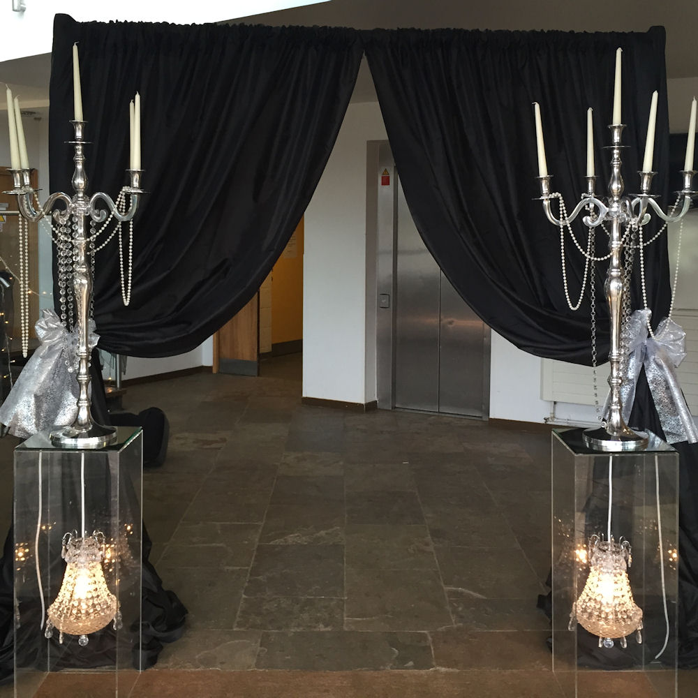 Black Chiffon Arch