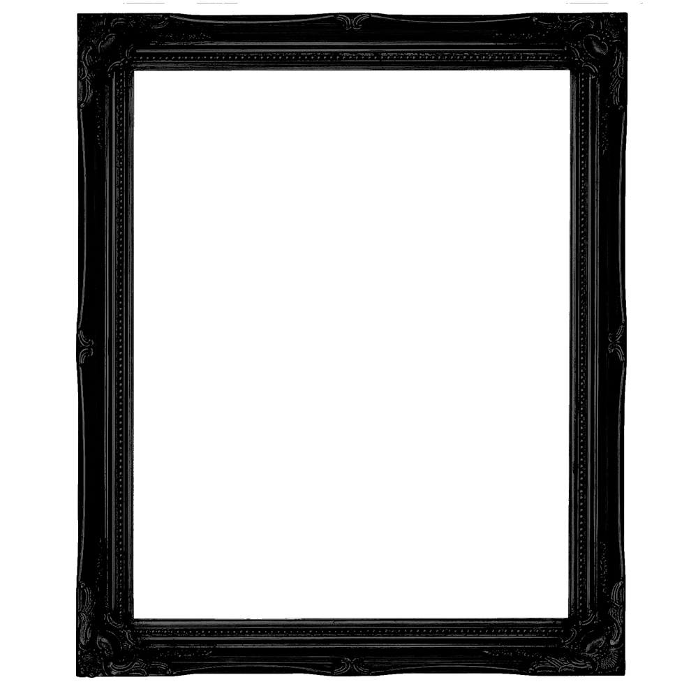Black Large Vintage Ornate Frame