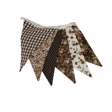 Brown Floral Bunting