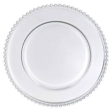 Clear Beaded Charger Plate