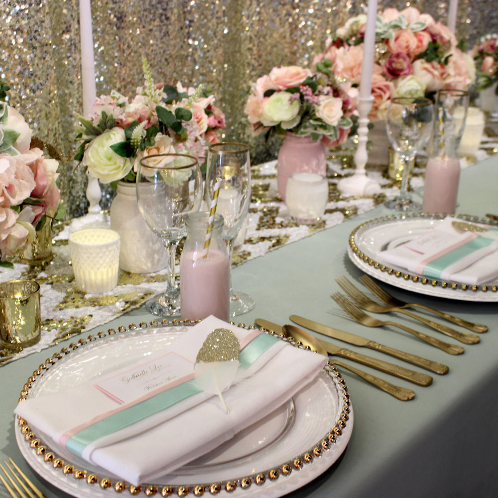 Gold Beaded Charger Plate Hire - Image 9
