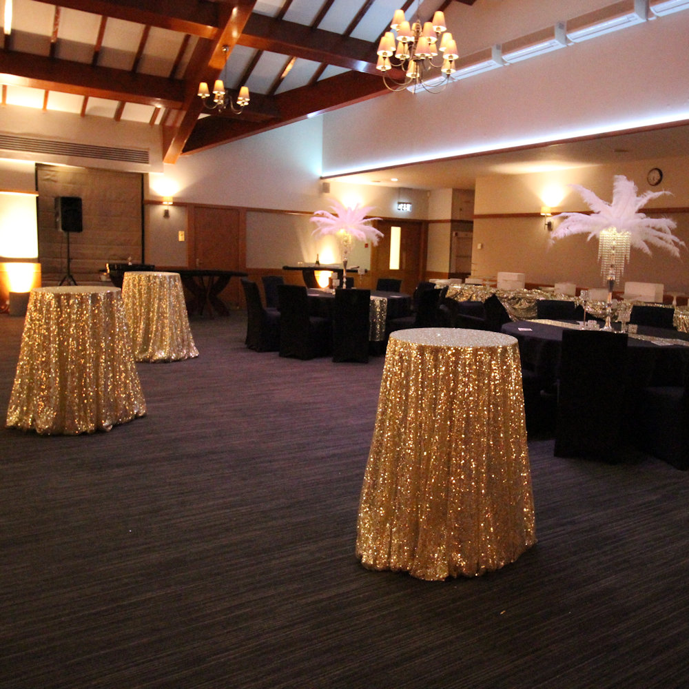 Gold Sequin Poseur Table