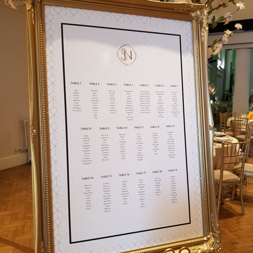 Large Vintage Ornate Swept Frame Hire
