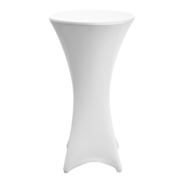 Poseur Table with White Spandex