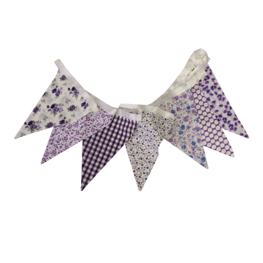 Purple Floral Bunting