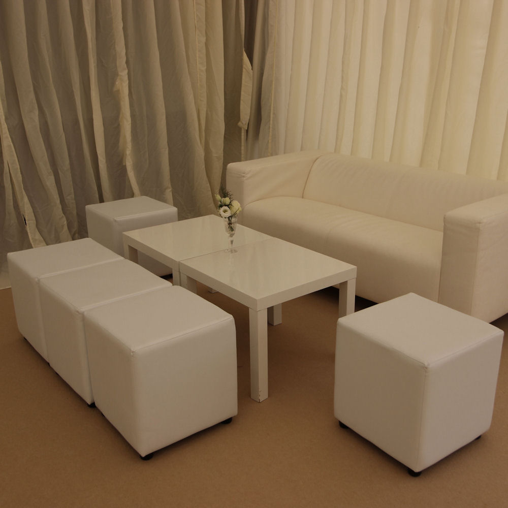 White Square Side Table 1