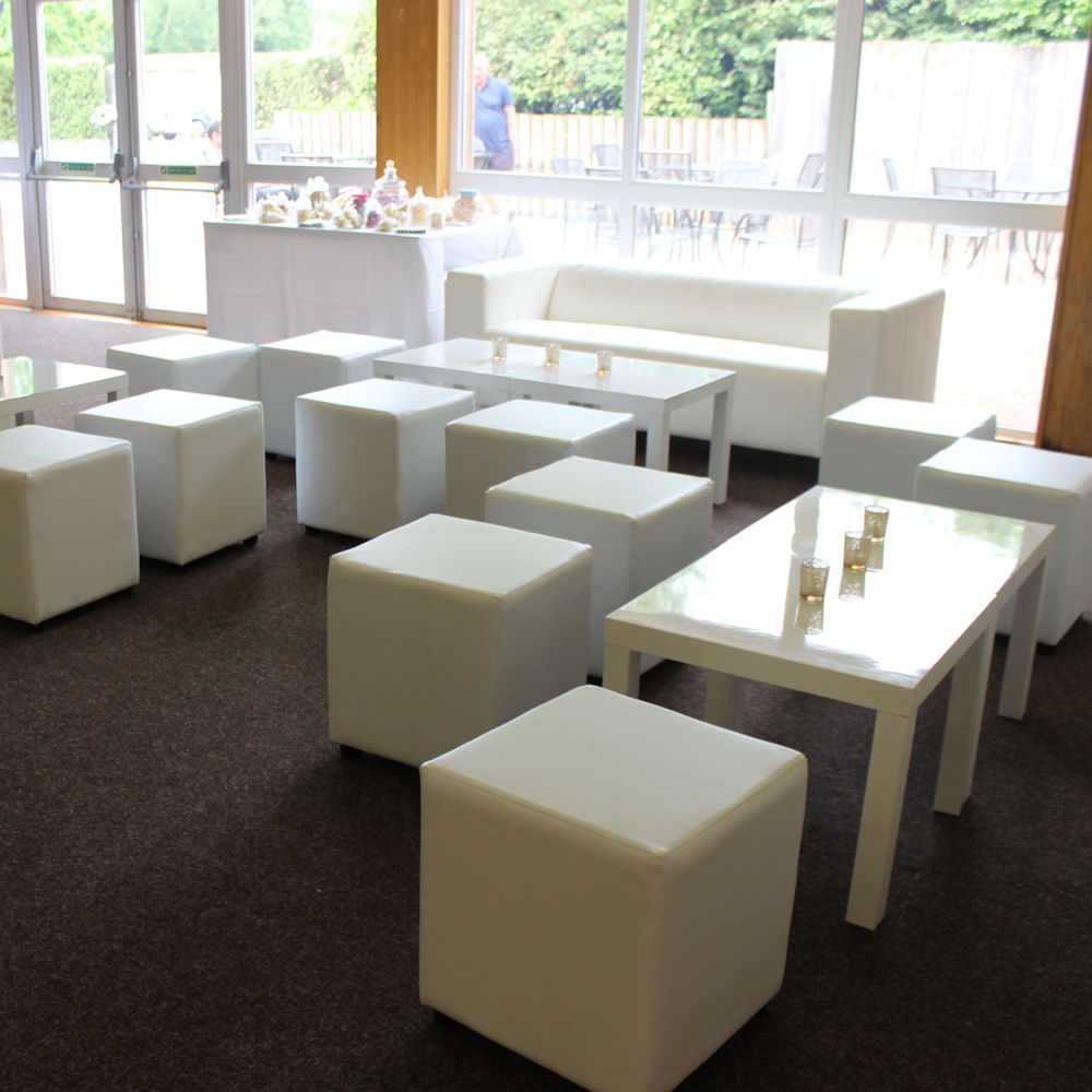 White Square Side Table 7