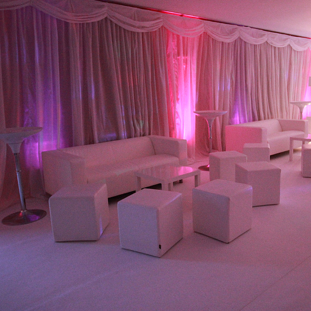 White Faux Leather Sofa 10