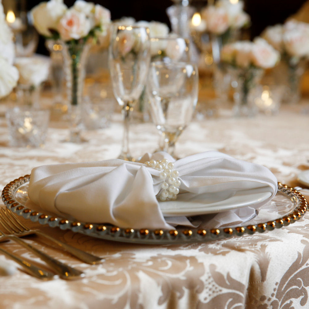 Gold Beaded Charger Plate Hire - Image 8