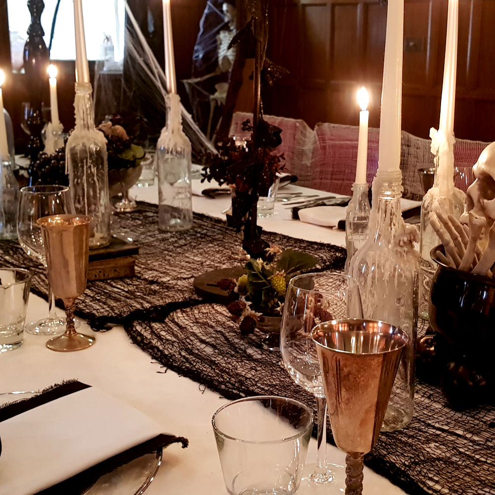 Wax Bottle Halloween Party Dinner Table