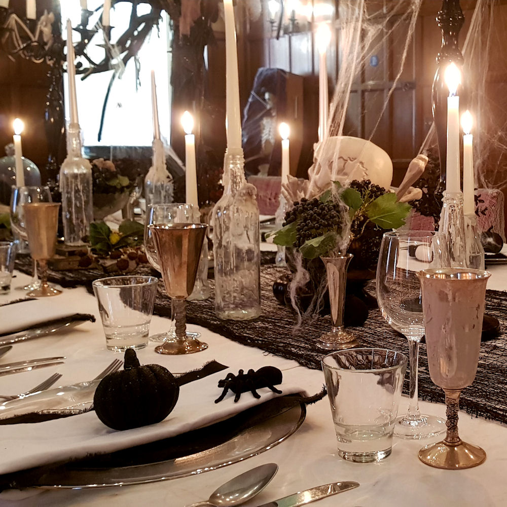 Wax Bottle Halloween Party Dinner Table