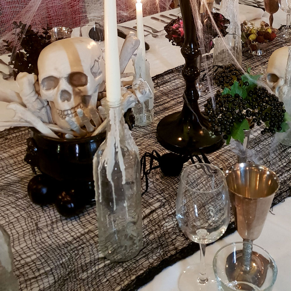Wax Bottle Halloween Party Dinner Table