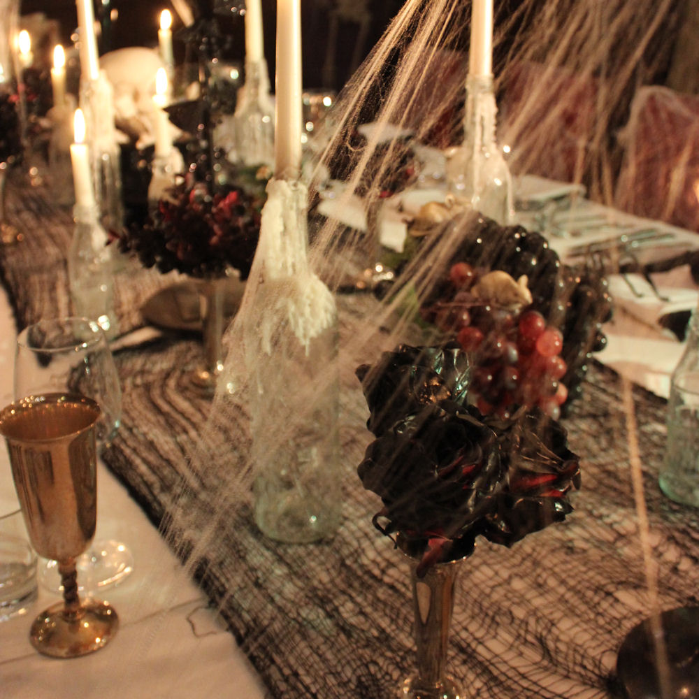 Wax Bottle Halloween Party Dinner Table