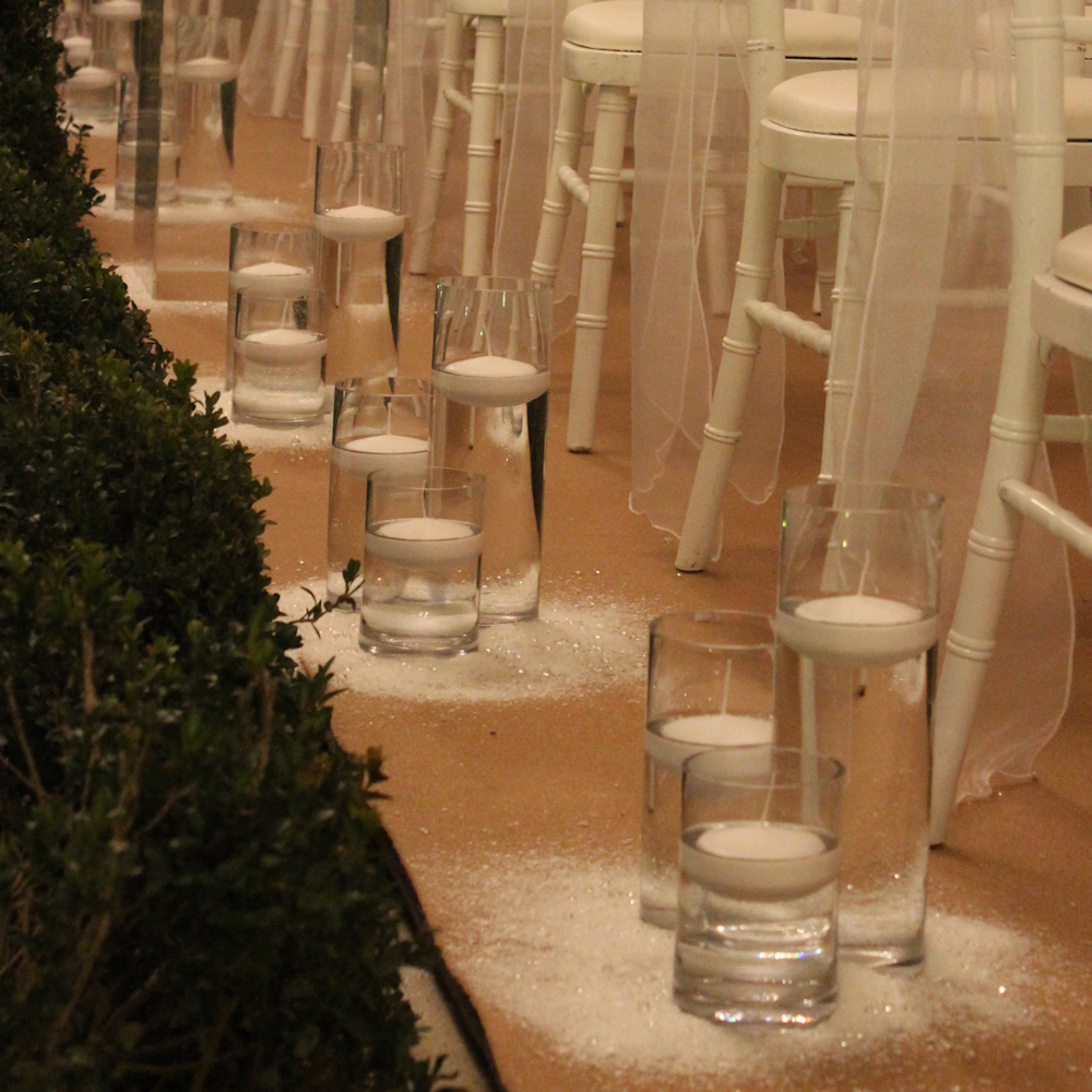 3 cylinder vases floating candles