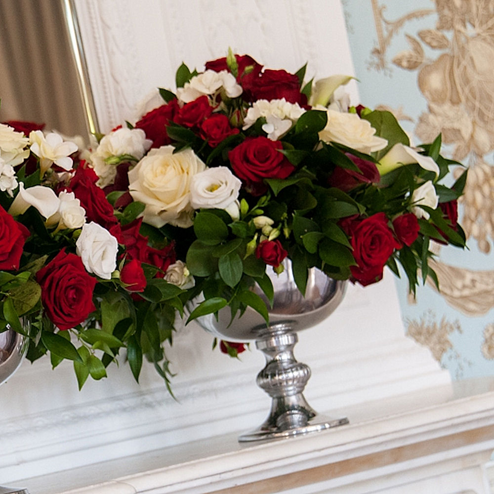Silver Punch Rose Bowl