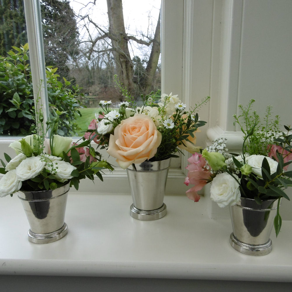 Silver mint julep cups