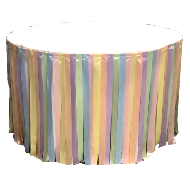Pastel Ribbon Table Skirt