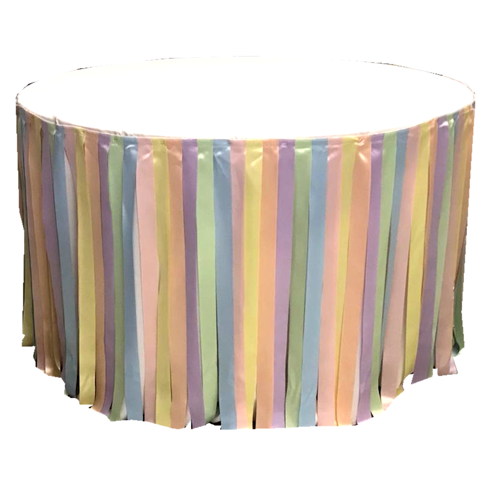 Pastel Ribbon Table Skirt