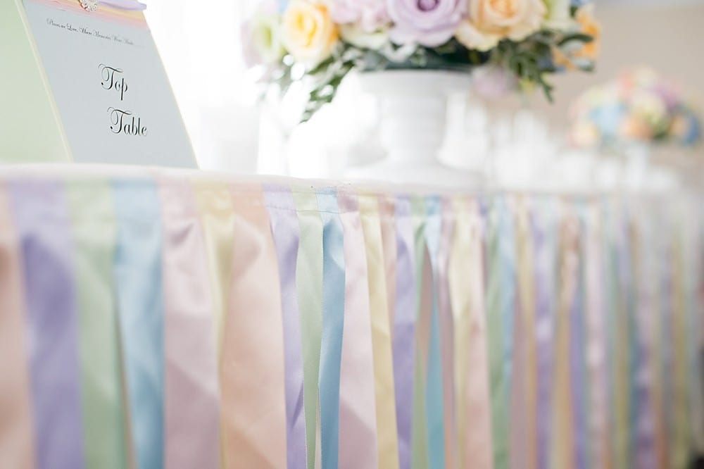 Pastel Ribbon Table Skirt