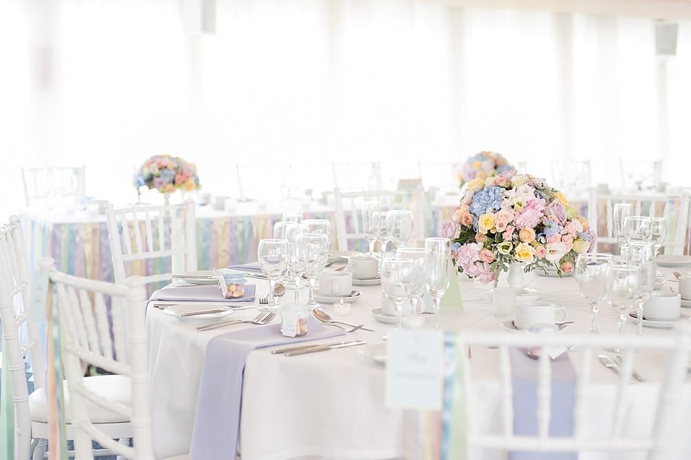 Pastel Ribbon Table Skirt