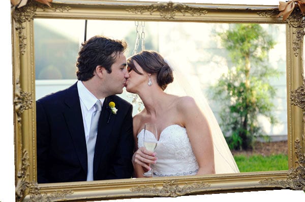 Gold Swept Frame