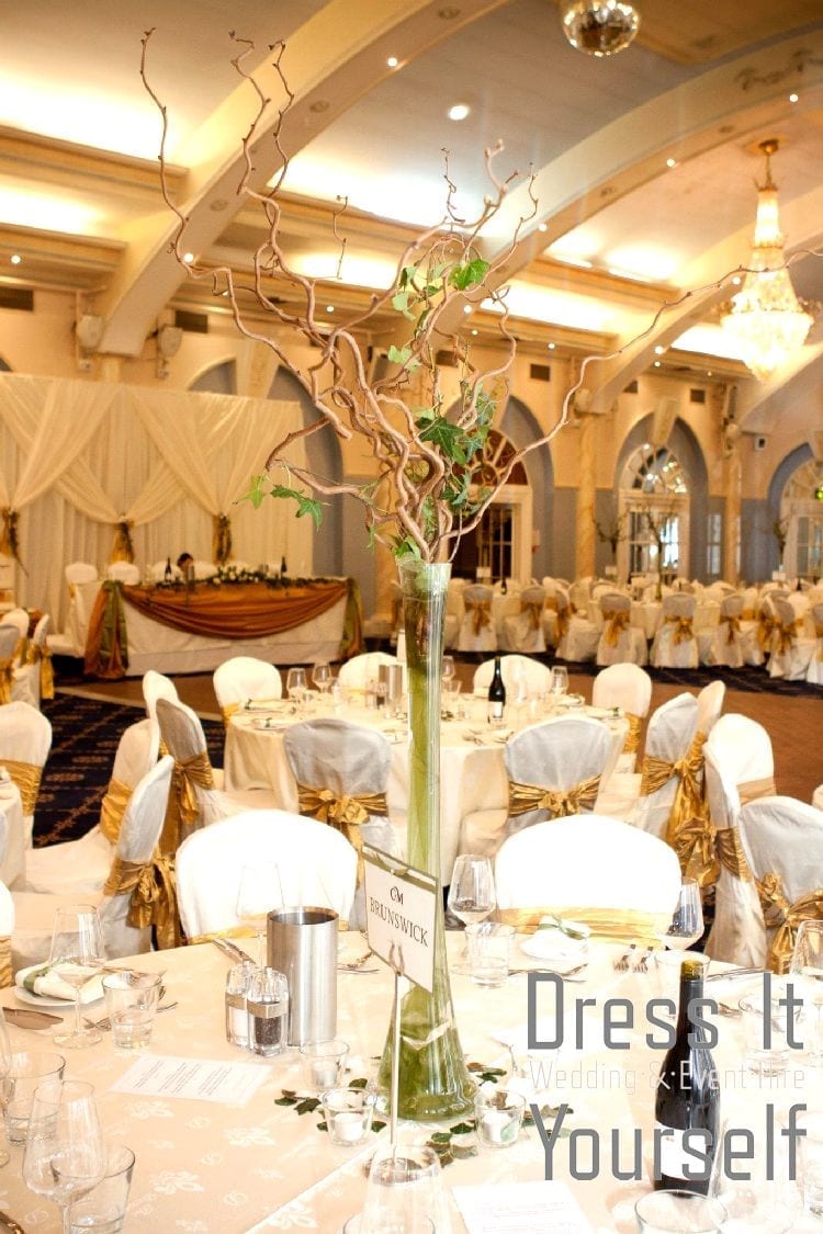 80cm Narrow Lily Vase with Twisted Hazel