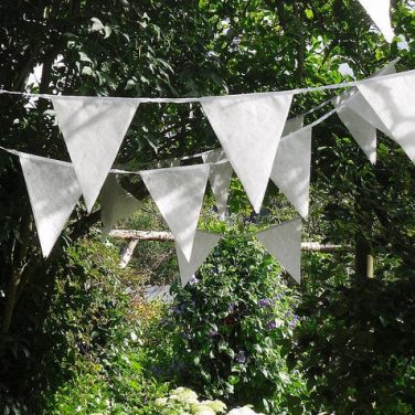 Plain White Wedding Bunting Hire