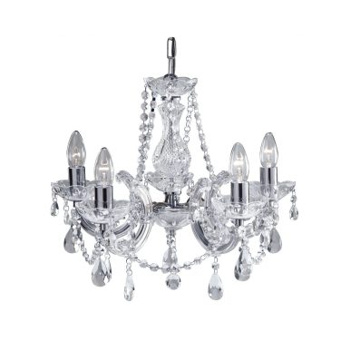 5 Arm Crystal Chandelier Hire