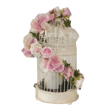 Bird Cage with Flower Garland