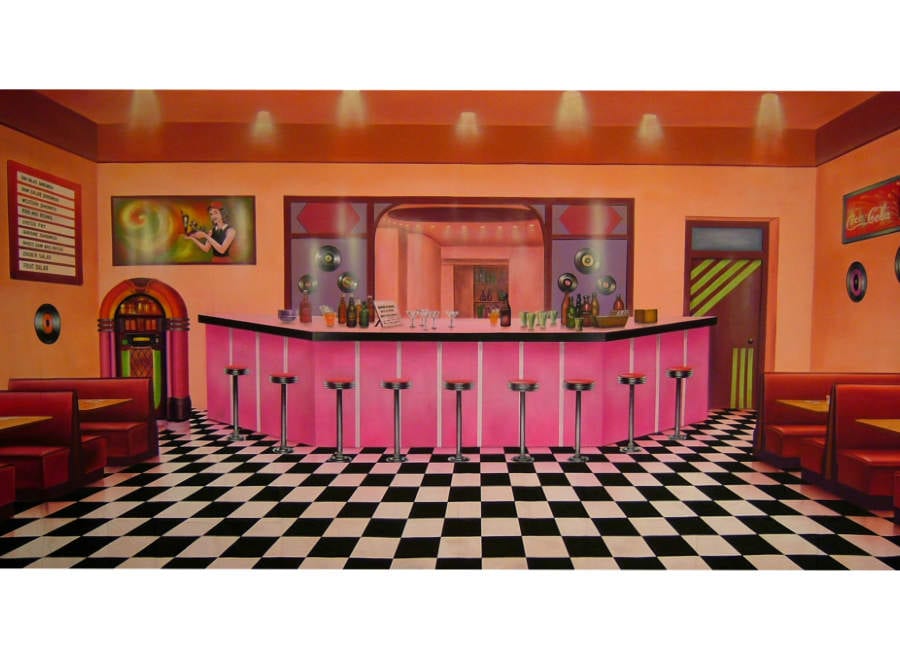 50's Diner Backdrop