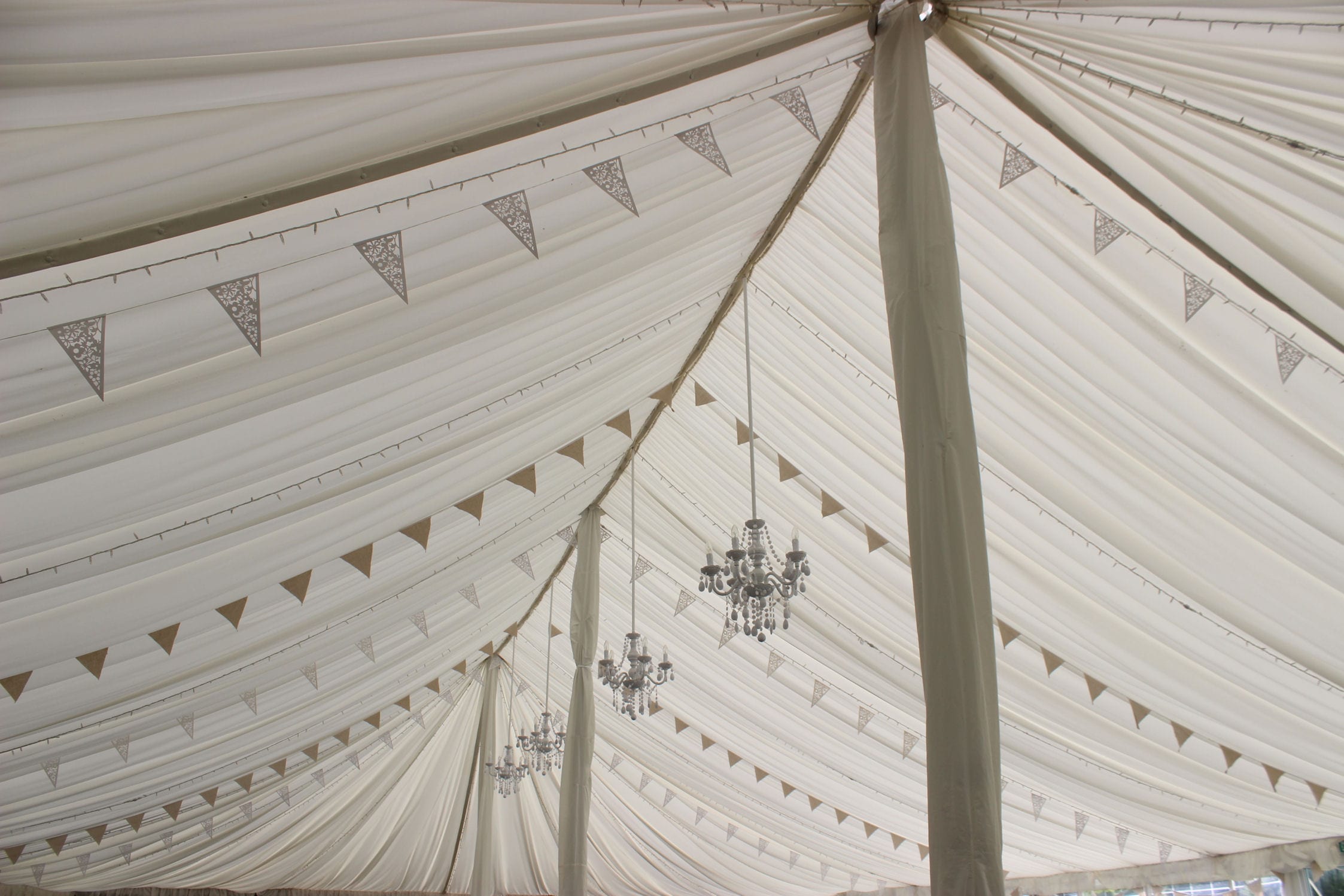 White Paper Lace Bunting Hire - Image 5
