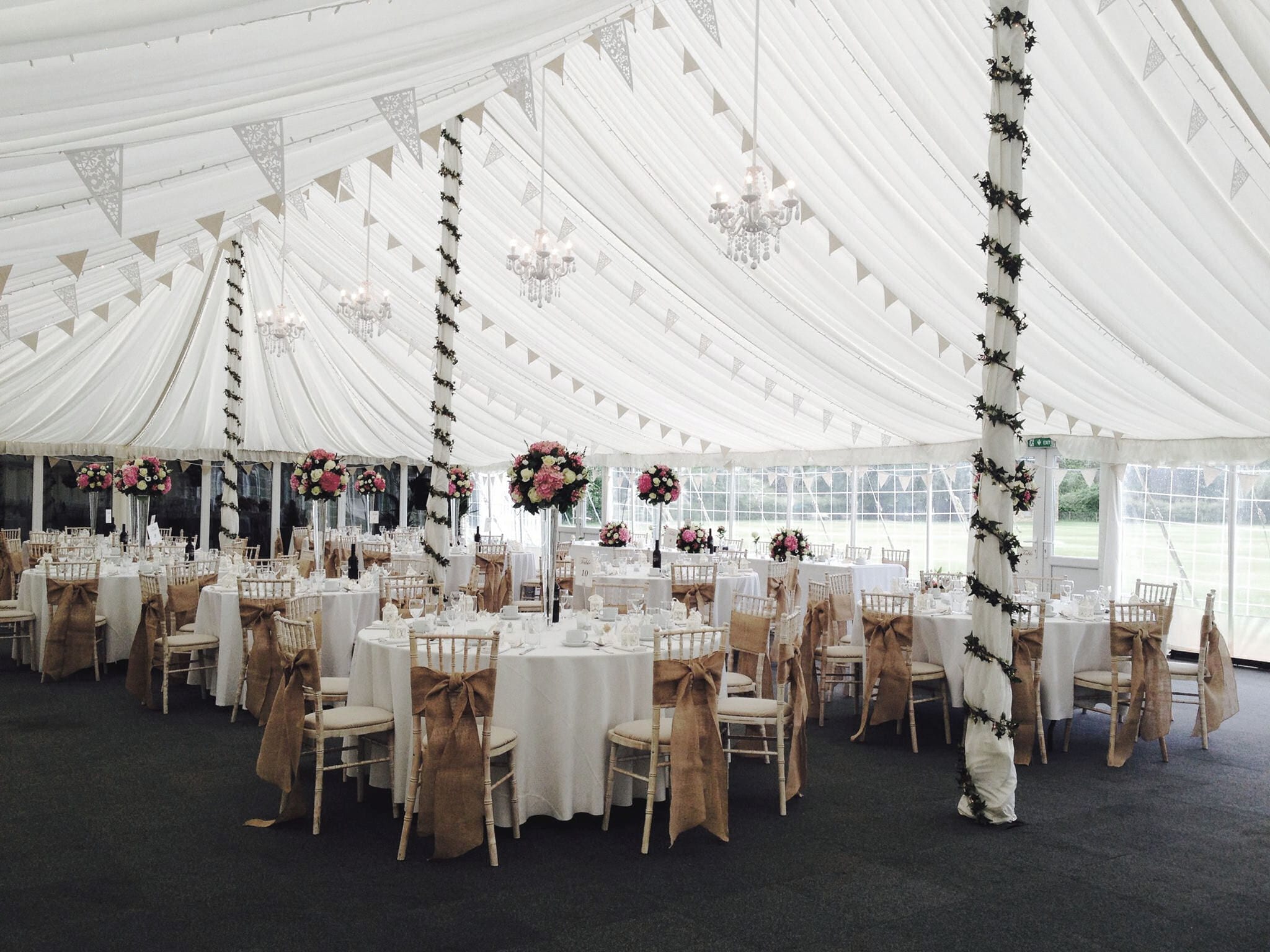 White Paper Lace Bunting Hire - Image 3