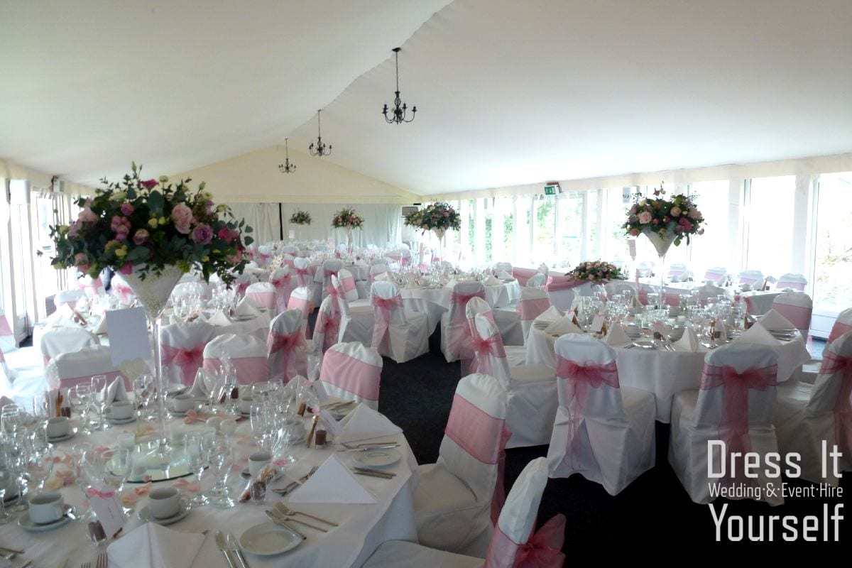 Lycra Chair Cover with Organza Sash
