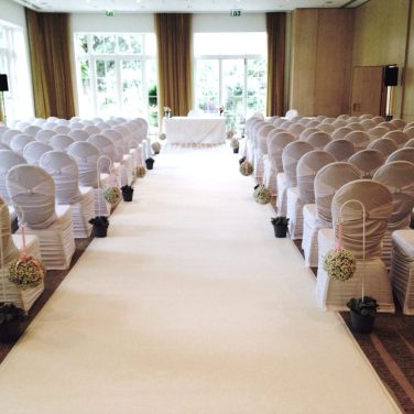Rouched Chair Cover - Diamante Band