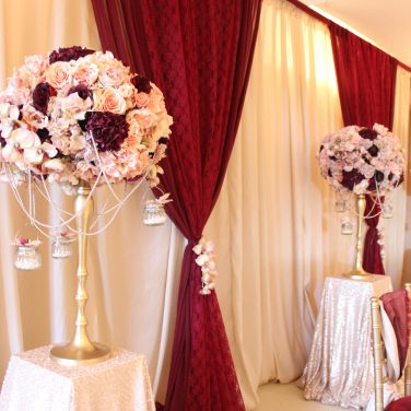 Burgundy & Champagne Backdrop