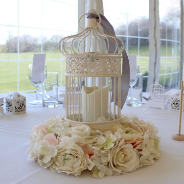 Small Bird Cage on Flower Ring