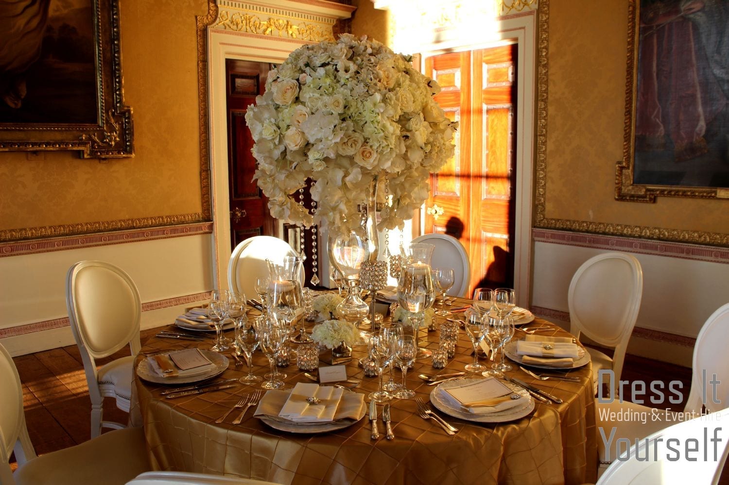 Large Footed Tulip Vase Hire - Image 6