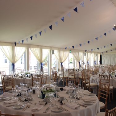 Vintage style floral bunting blue