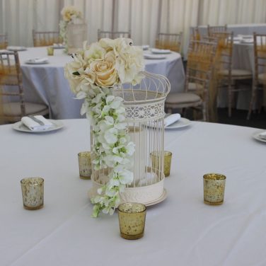 Bird Cage with Flower Garland