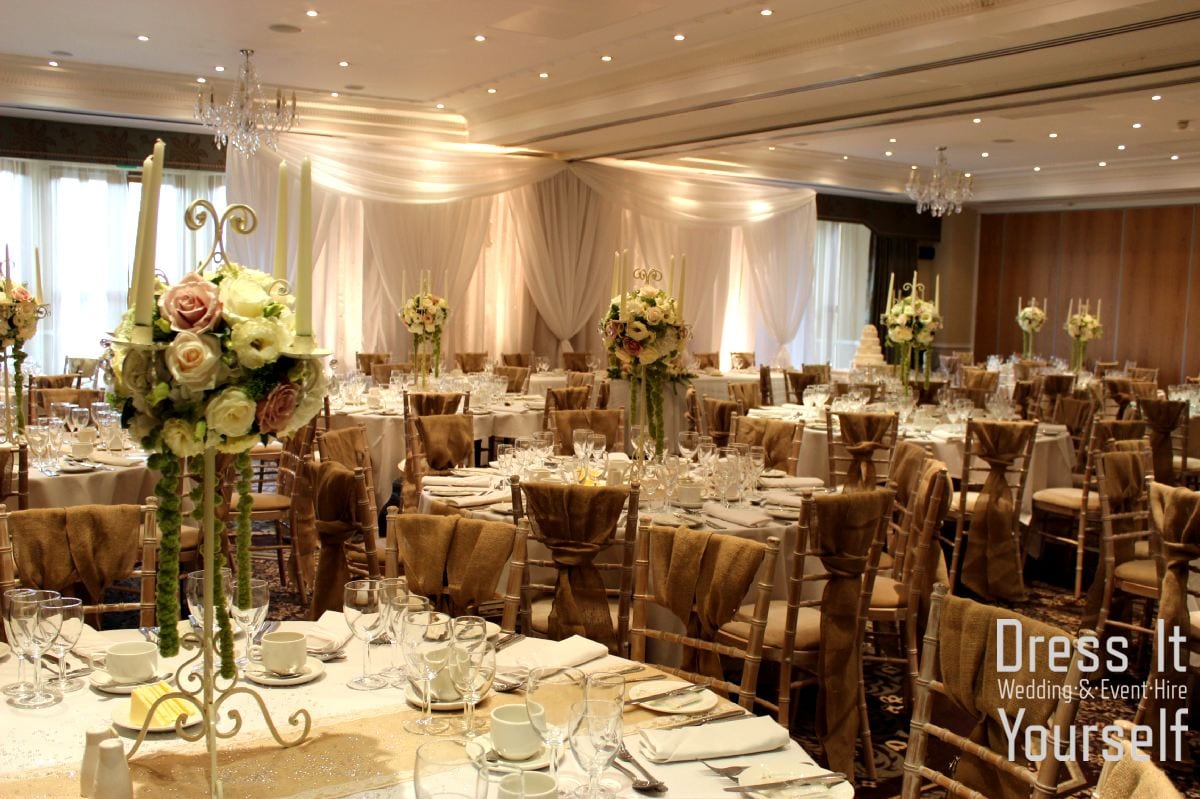 Hessian Sash on Limewash Chair