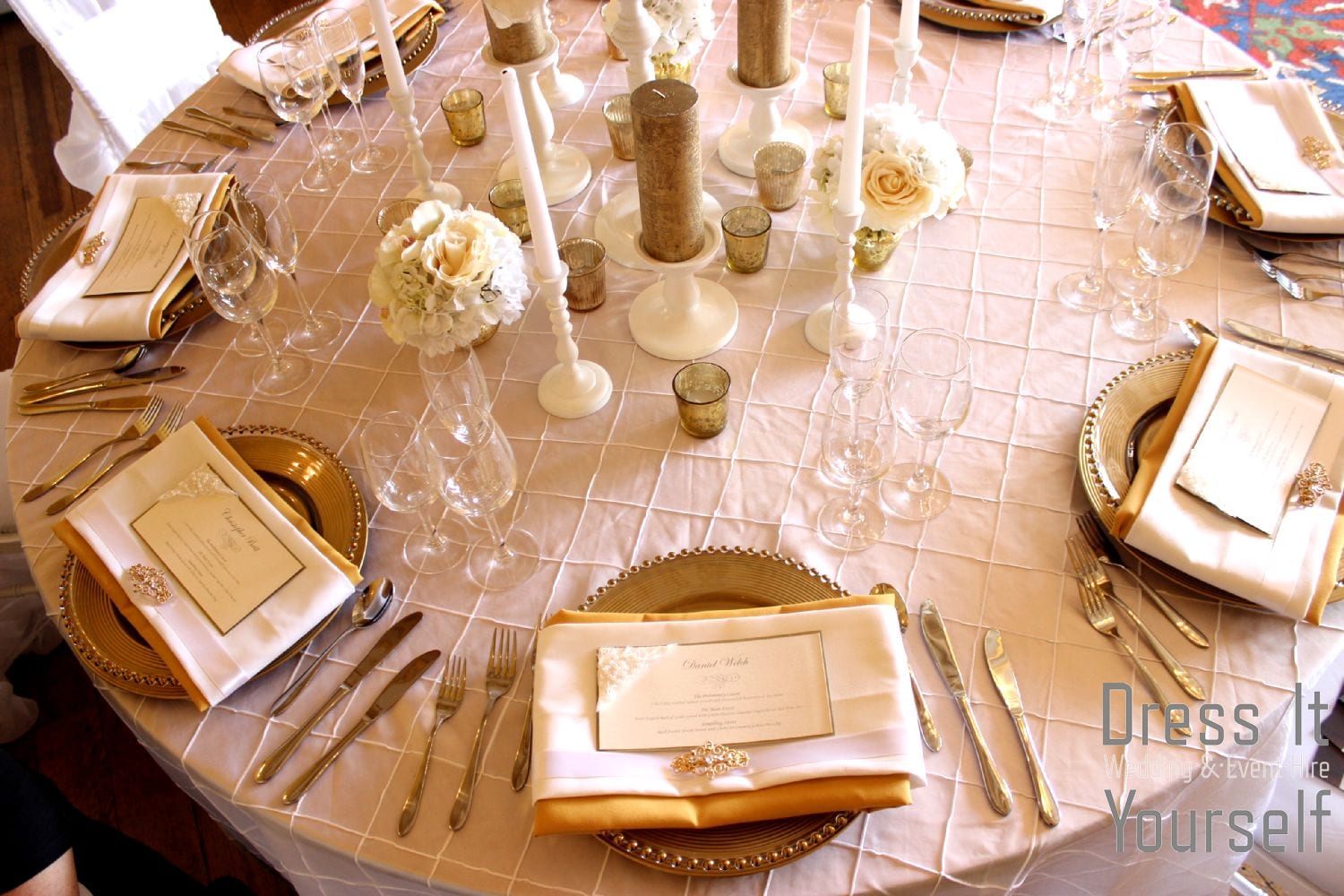 Gold Beaded Charger Plate Hire - Image 7