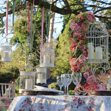 Bird Cage on Swirly Stand for Card Box