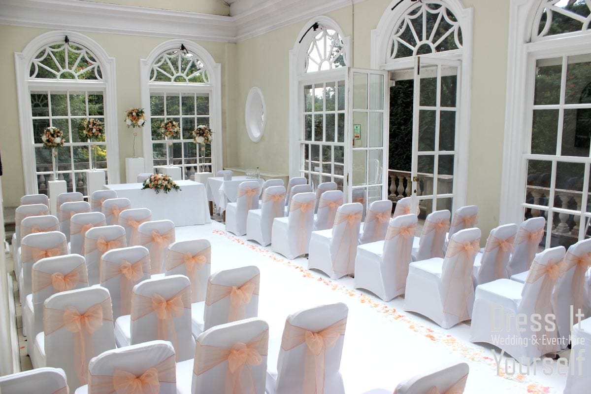 Lycra Chair Cover with Organza Sash