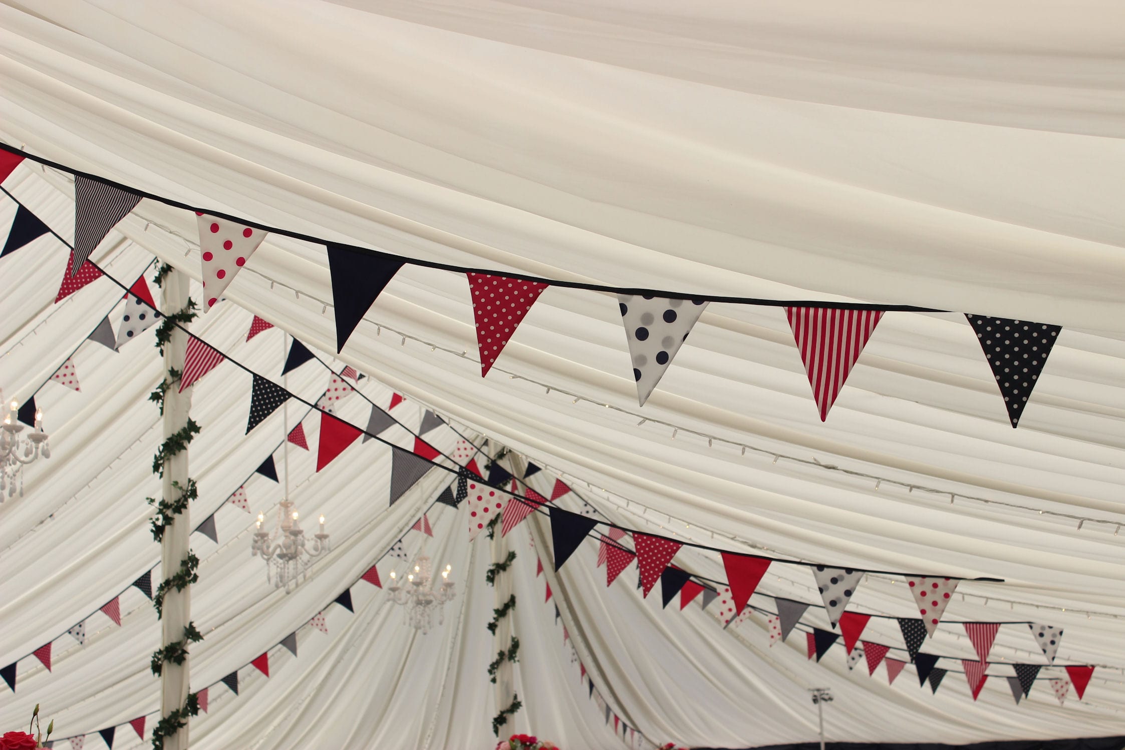 Navy & Cerise Geometric Bunting