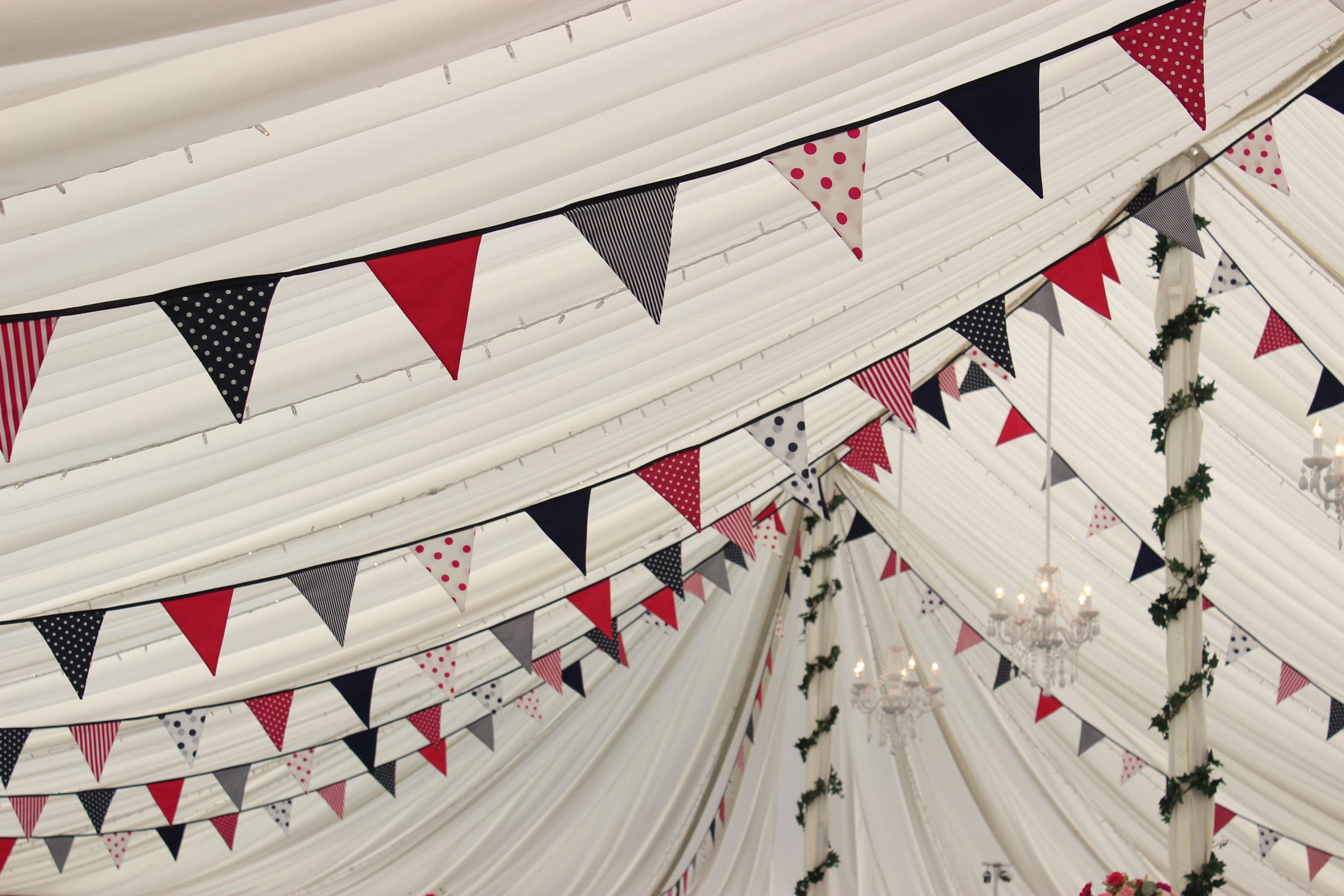 Navy & Cerise Geometric Bunting