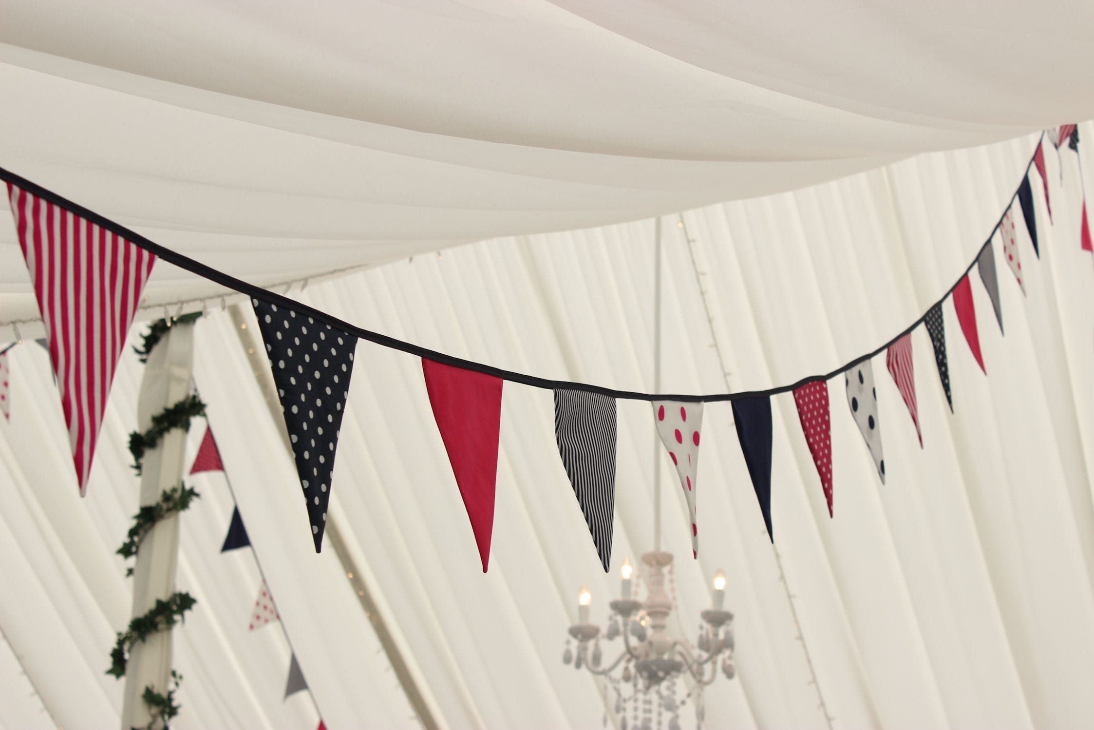 Navy & Cerise Geometric Bunting