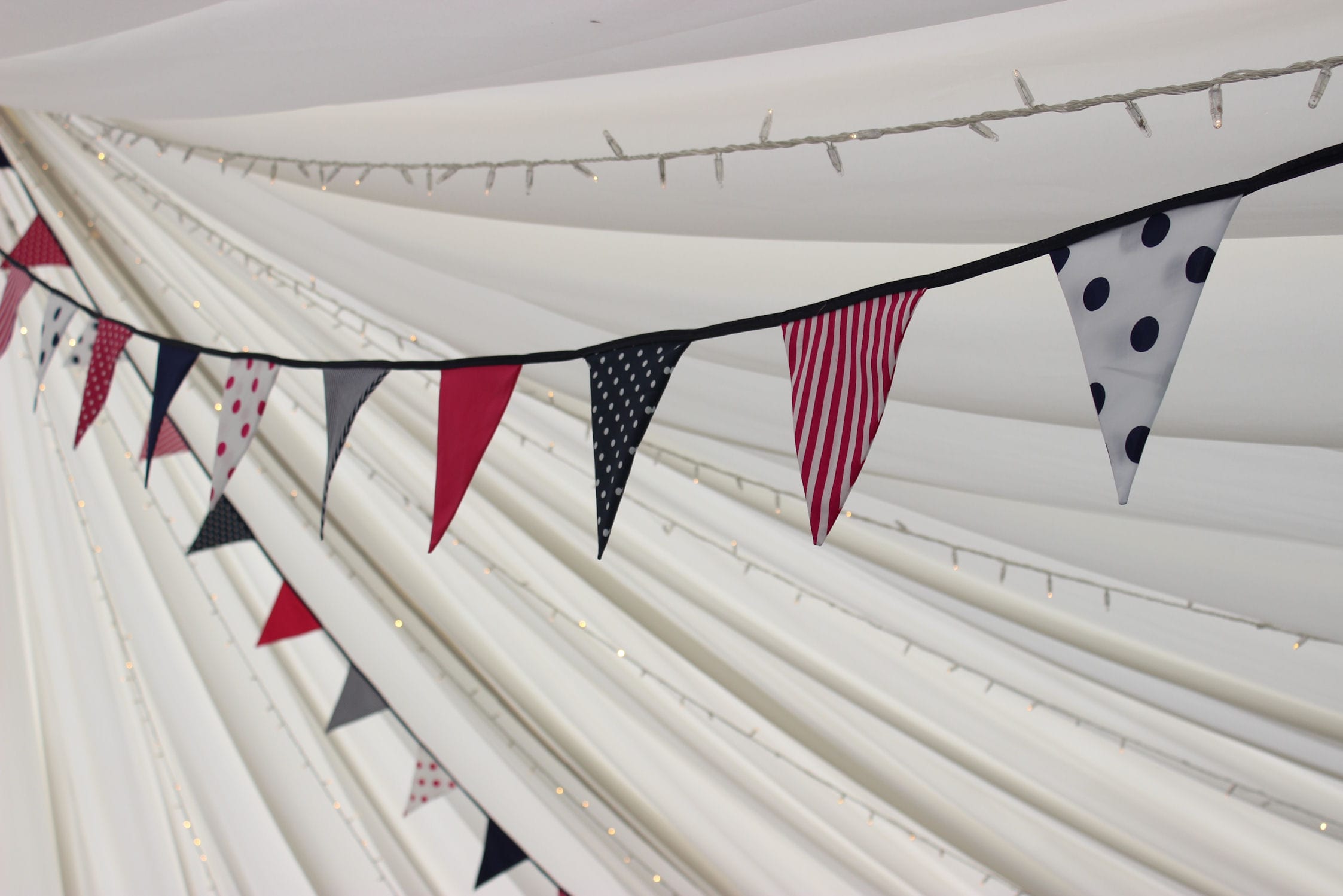 Navy & Cerise Geometric Bunting
