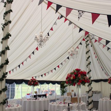 Navy & Cerise Geometric Bunting