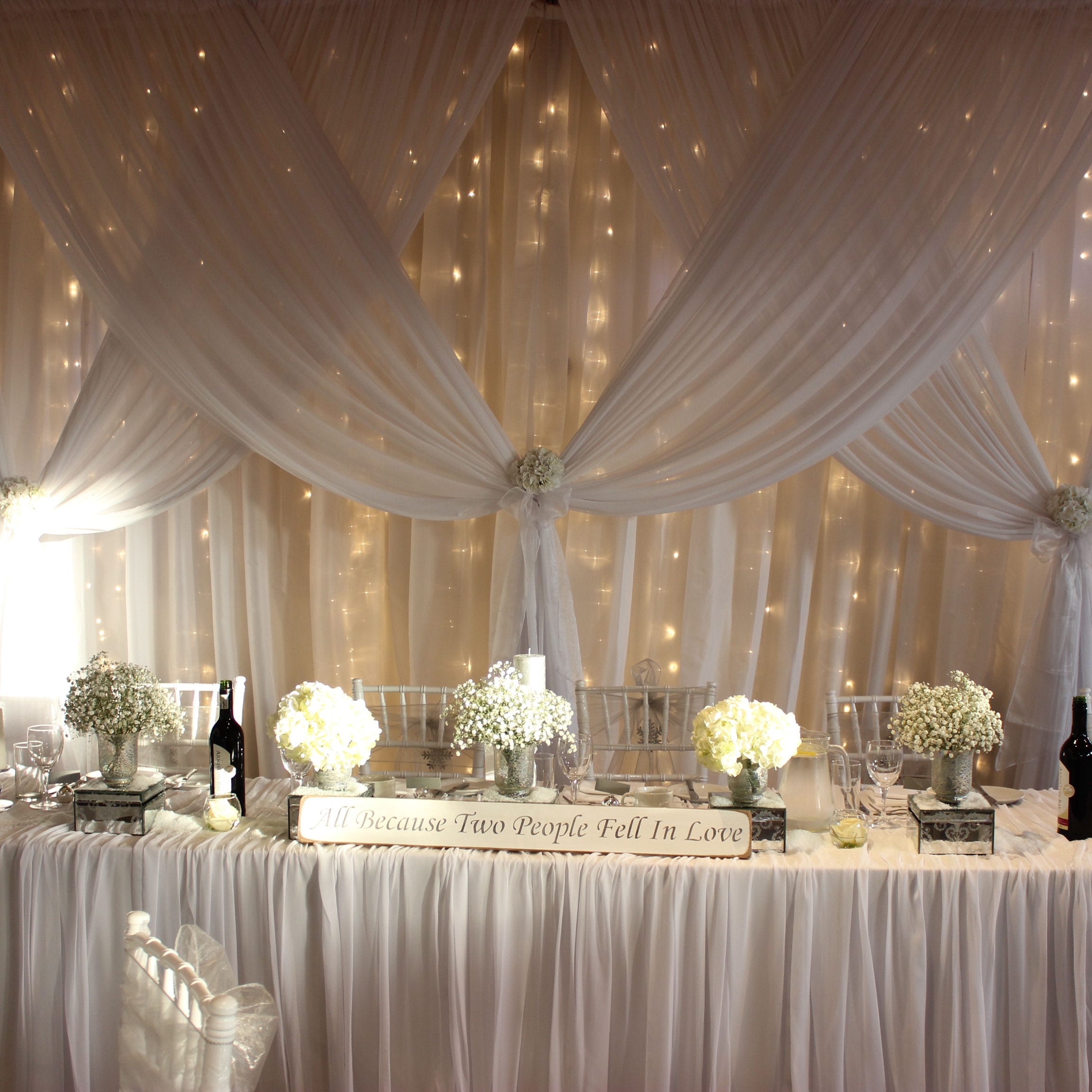 Romance Cross Draped Backdrop Hire - Image 4