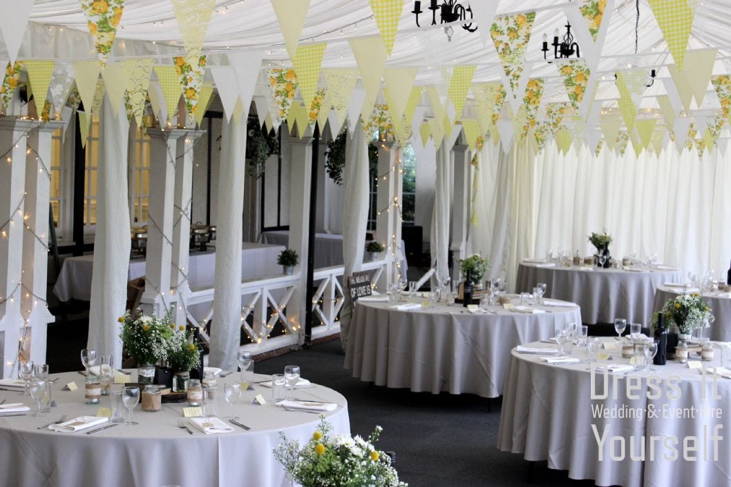 Yellow Vintage Style Bunting Hire - Image 2